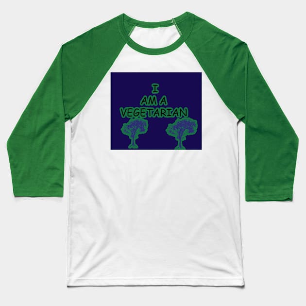 Vegetarian Baseball T-Shirt by Samuelproductions19
